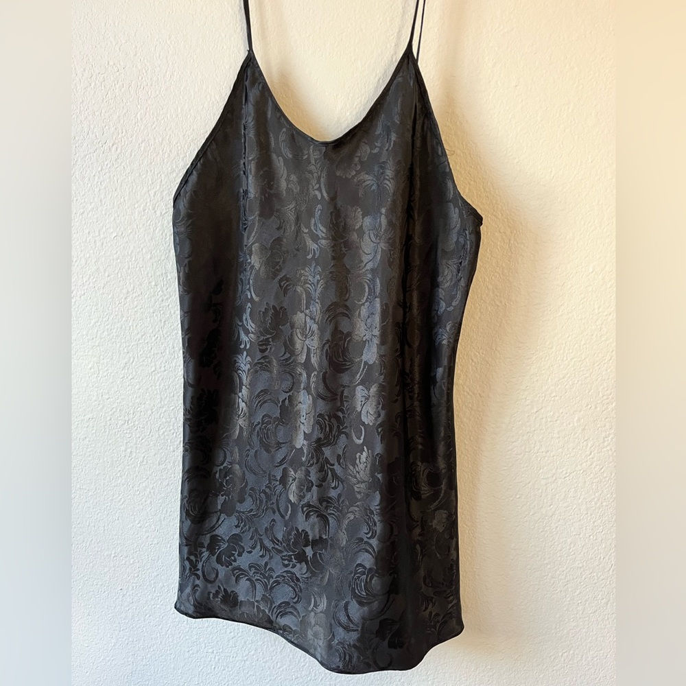 Vintage Anne Stuart Black Floral Slip Dress